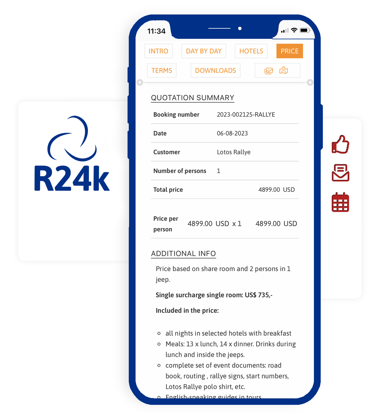 DMC Travel Agency Software | Online Quotation Mobile View